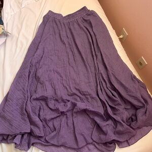Women's Purple Maxi Skirt - Flowing A-Line Design